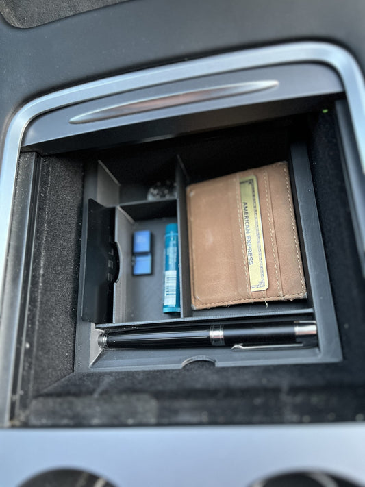 Tesla Hidden Center Console Organizer – Sliding Tray for Model 3 and Y