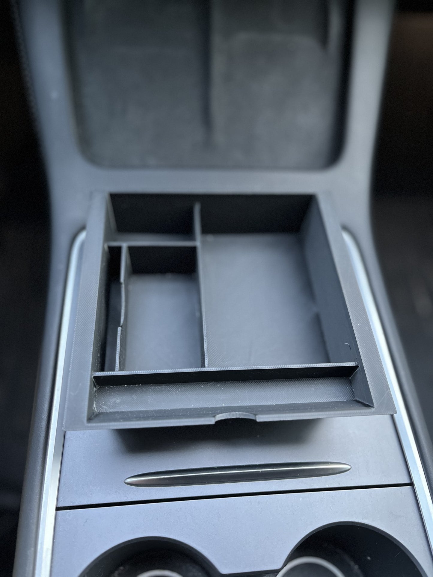 Tesla Hidden Center Console Organizer – Sliding Tray for Model 3 and Y