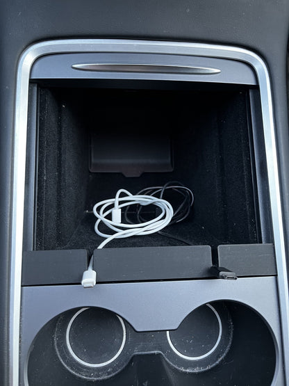 Tesla Model Y Phone Cable USB Charger Holder Organizer